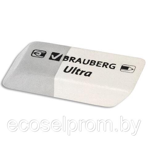 Ластик BRAUBERG "Ultra", 41х14х8 мм, серо-белый, натуральный каучук ...