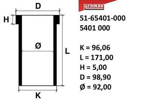 YENMAK 5401.000 Гильза цилиндра Fiat Ducato/Renault Trafic 2.5D/TD <83 Ø93mm