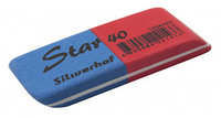 Ластик Silwerhof Star 40 57х19.5х8мм каучук термопластичный синий