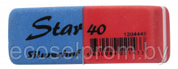 Ластик Silwerhof Star 40 57х19.5х8мм каучук термопластичный синий - фото 2 - id-p211469601