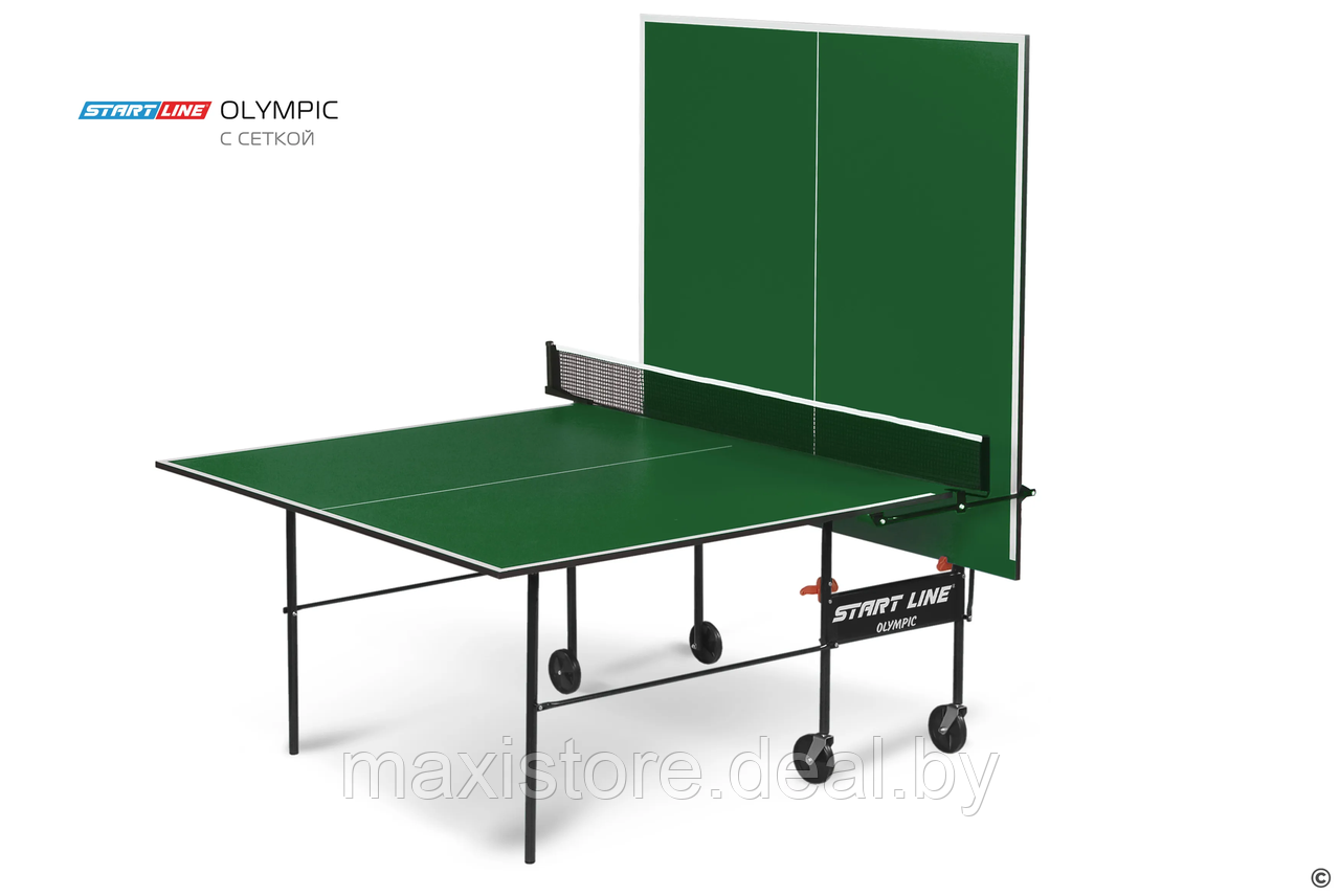 Стол теннисный Start Line Olympic с сеткой Зеленый - фото 2 - id-p211469784