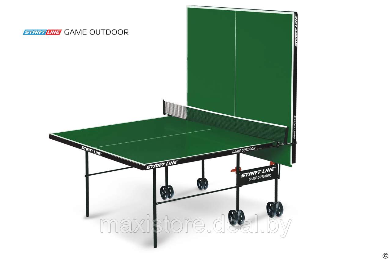 Теннисный стол Start Line Game Outdoor с сеткой Зеленый - фото 2 - id-p211470650