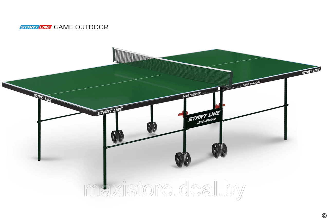 Теннисный стол Start Line Game Outdoor с сеткой Зеленый - фото 1 - id-p211470650
