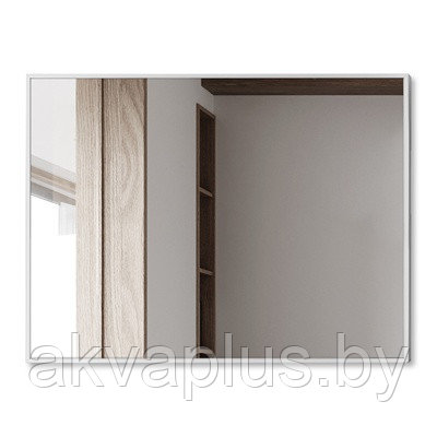 Зеркало в белом профиле 17 мм Алмаз-Люкс M-390 800x600