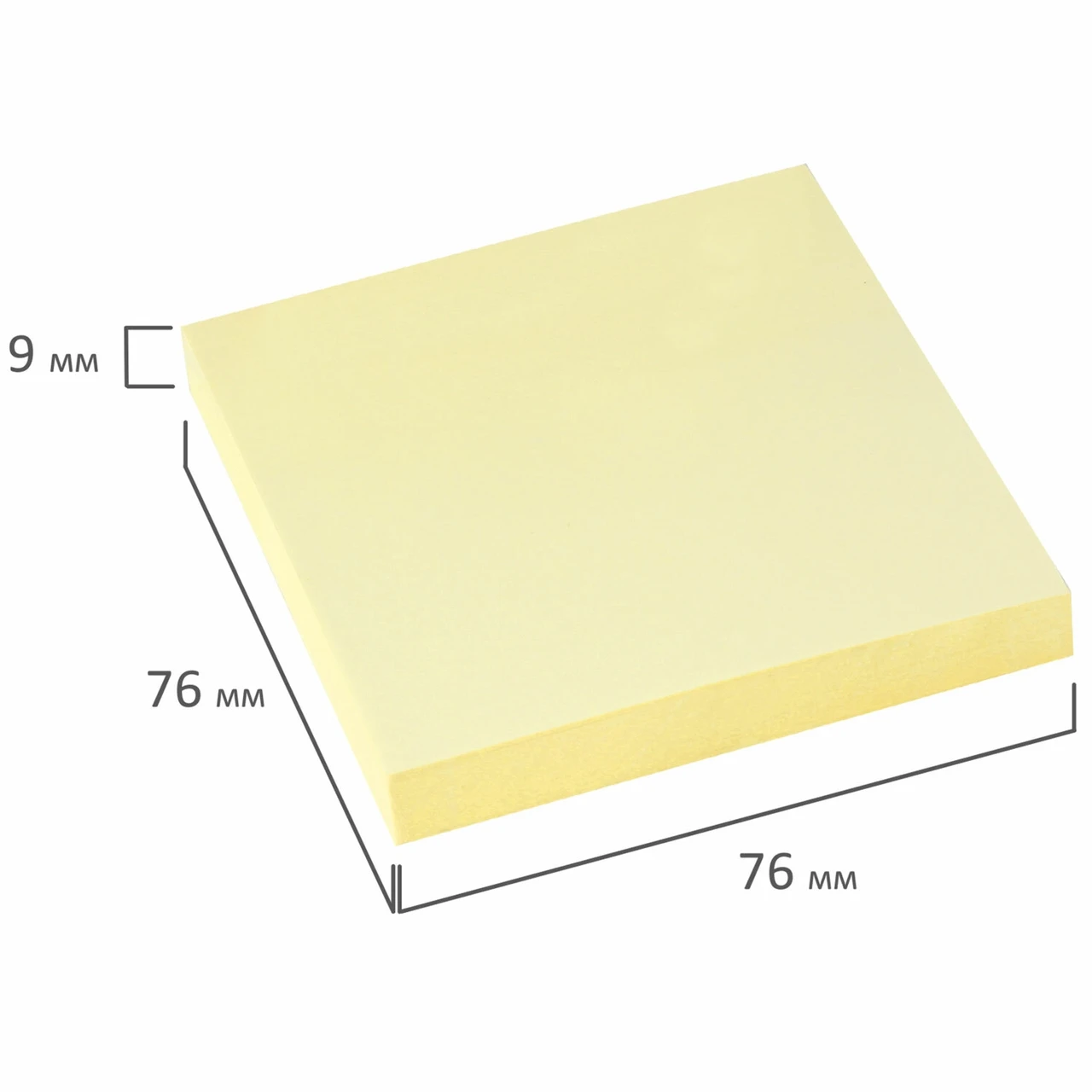 Блок самоклеящийся (стикеры) STAFF 76х76мм, 100 листов, желтый, 126496, Китай - фото 3 - id-p211465515