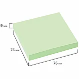 Блок самоклеящийся (стикеры) STAFF 76х76мм, 100 листов, зеленый, 126498, Китай, фото 3