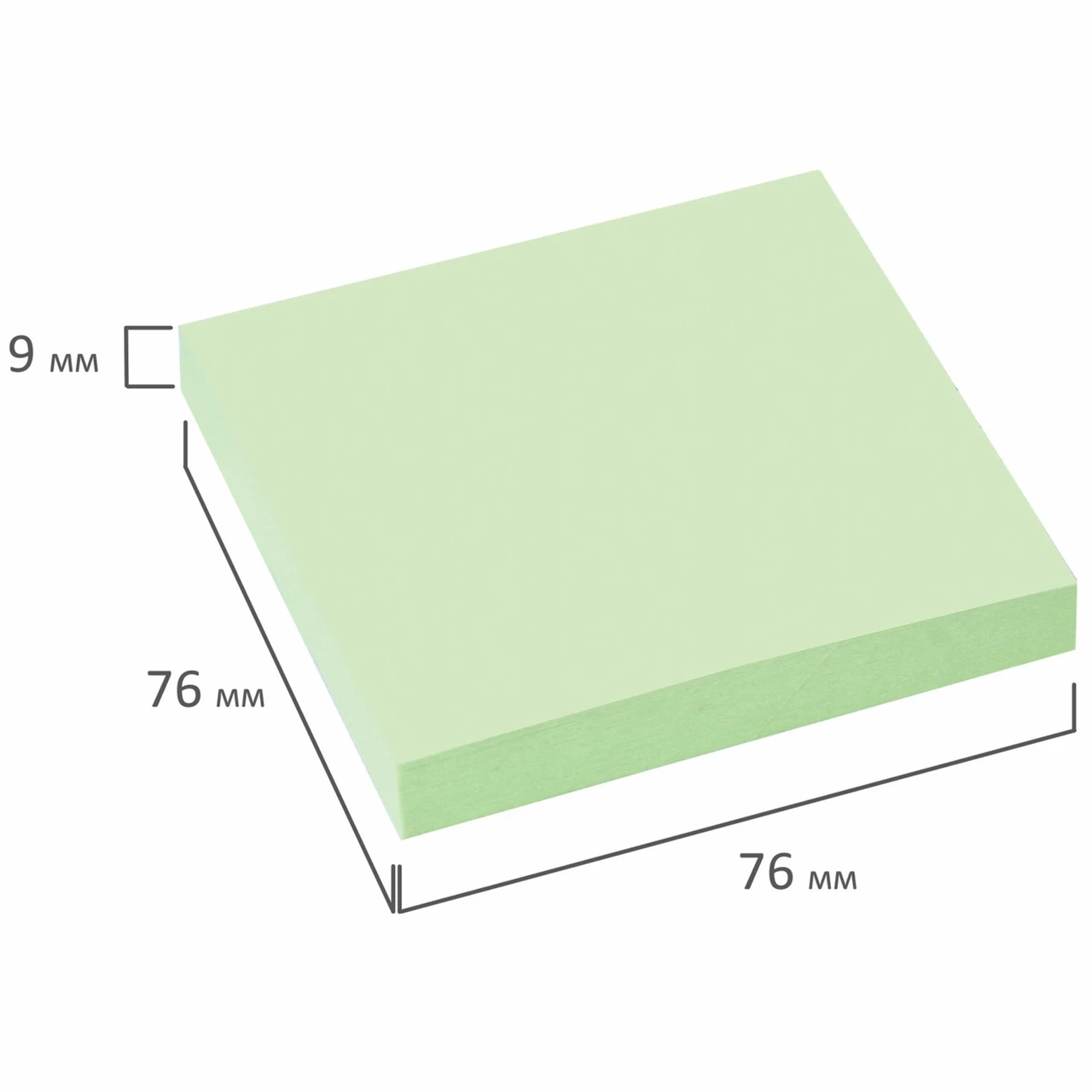 Блок самоклеящийся (стикеры) STAFF 76х76мм, 100 листов, зеленый, 126498, Китай - фото 3 - id-p211465514