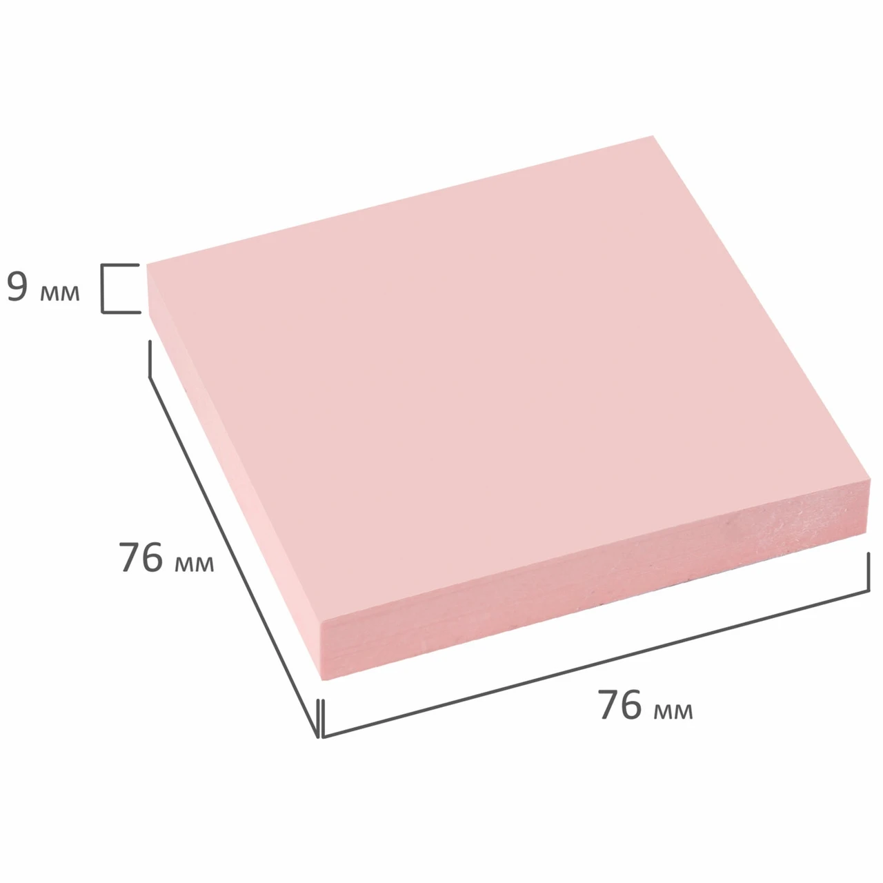 Блок самоклеящийся (стикеры) STAFF 76х76мм, 100 листов, розовый, 126497, Китай - фото 3 - id-p211465513