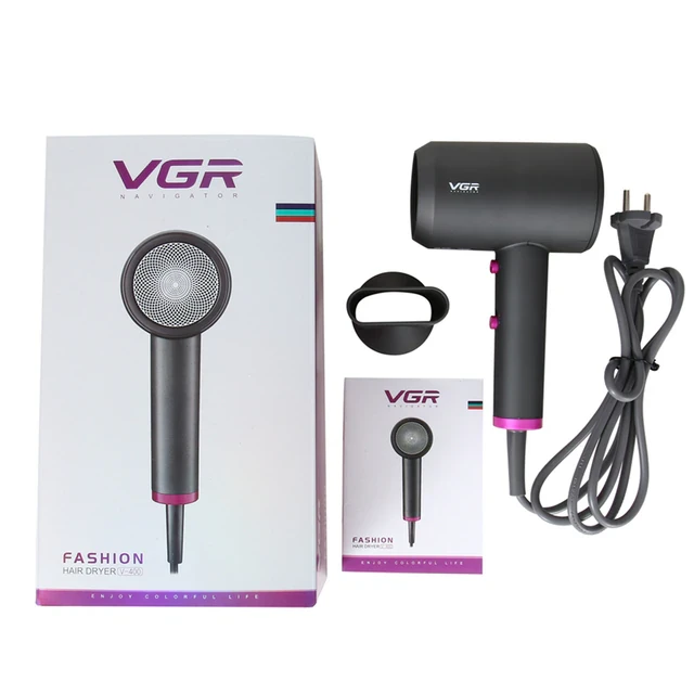 Профессиональный фен для сушки и укладки волос VGR V-400 VOYAGER 1600-2000W (2 темп. режима, 2 скорости)