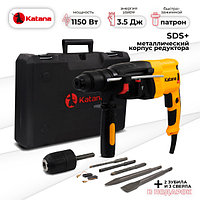 Перфоратор KATANA HD8100F в чем.(2 зуб,3 сверл,1150 Вт,3.5Дж,3 реж,SDS-plus,БЗП,МЕТАЛЛ корп.ред,)