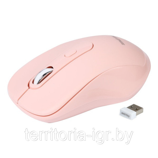 Беспроводная мышь бесшумная 282AG-N розовый Smartbuy - фото 2 - id-p211484142