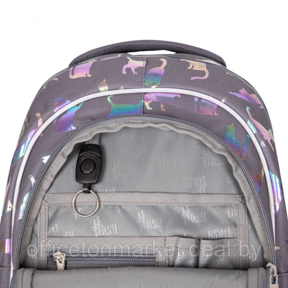 Рюкзак молодежный "Holo effect", светло-фиолетовый - фото 7 - id-p211476660