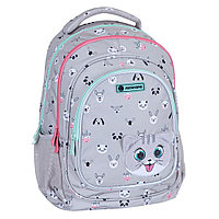 Рюкзак школьный "Kitty the cute", серый