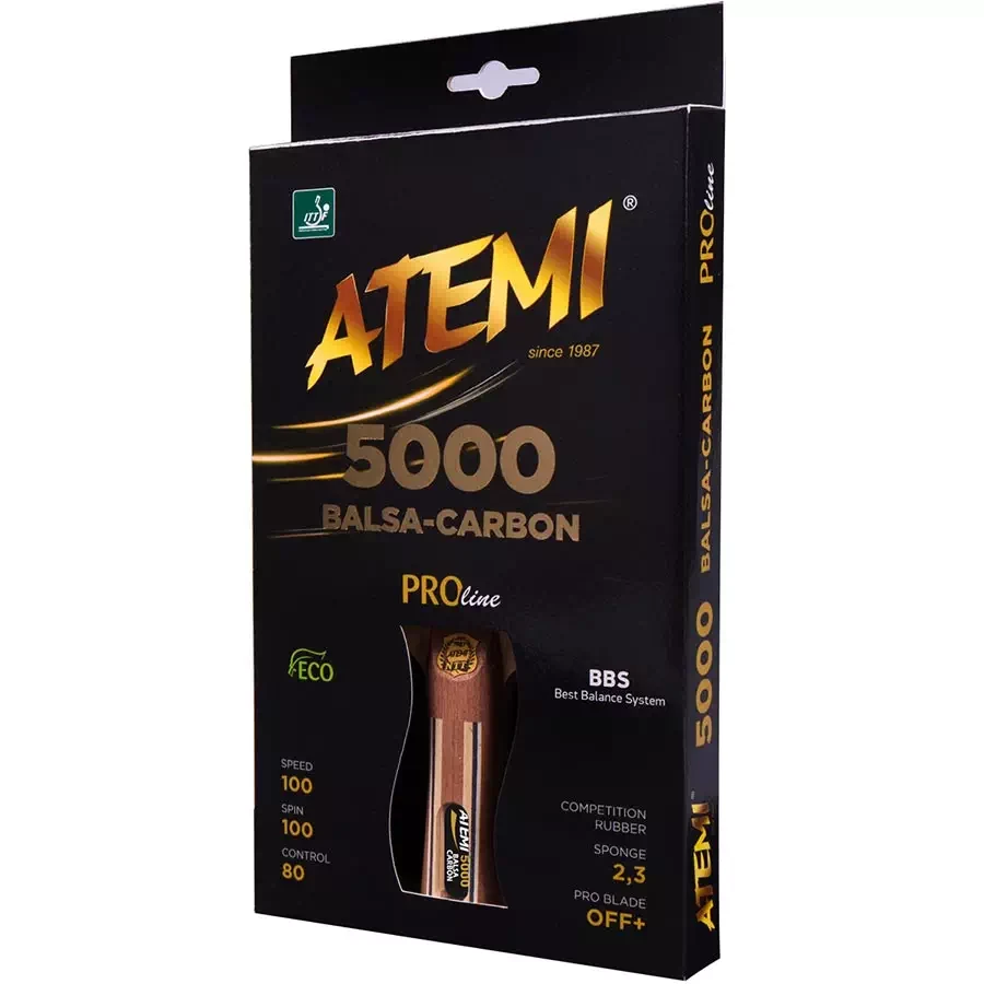 Ракетка для настольного тенниса ATEMI 5000 Pro Balsa-Carbon - фото 4 - id-p210928110