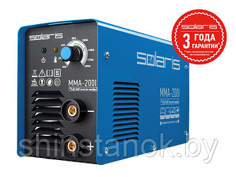 Инвертор сварочный SOLARIS MMA-200I (230В, 20-200 А, 70В, электроды диам. 1.6-4.0 мм, вес 3.4 кг)