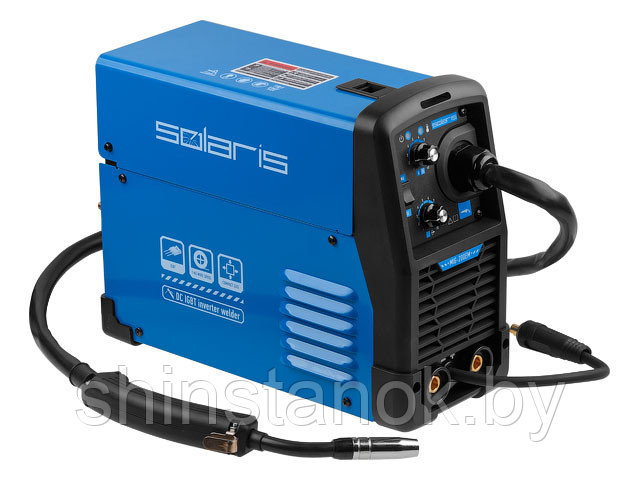 Полуавтомат сварочный Solaris MIG-200EM (220В, MIG/FLUX/MMA, встр. горелка 2 м, смена полярности, катушка 1 - фото 1 - id-p211485900