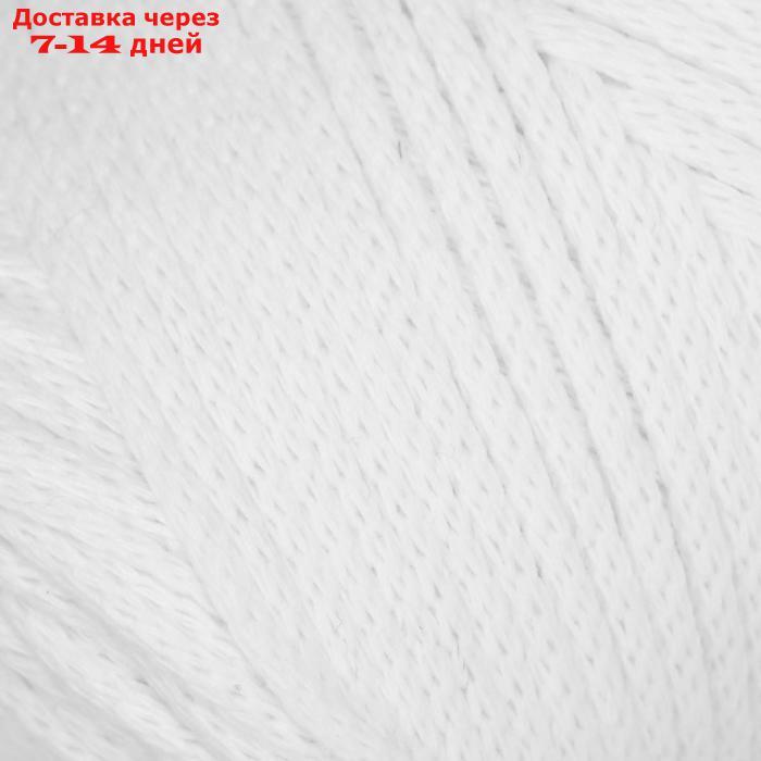 Пряжа-шнур "Macrame Cotton" 15% полиэстер, 85% хлопок 225м/250гр (751 белый) - фото 3 - id-p211457131