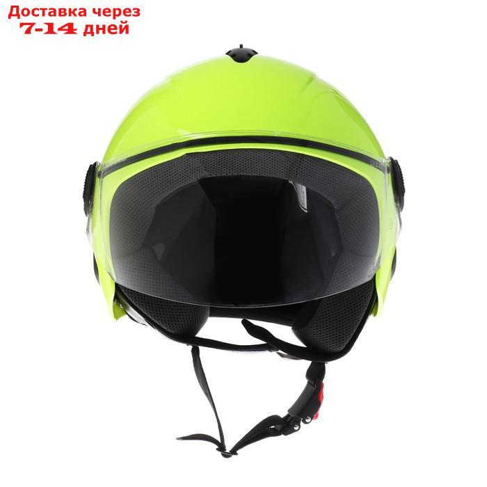 Шлем открытый с визором, желтый, размер XL, OF635 - фото 6 - id-p211458369