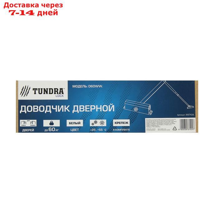 Доводчик дверной TUNDRA D60WW, до 60 кг, белый - фото 5 - id-p211457192