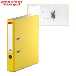 Папка-регистратор А4, 50мм "Стандарт", собранный, желтый, этикетка на корешке, металлический кант, картон 2мм,