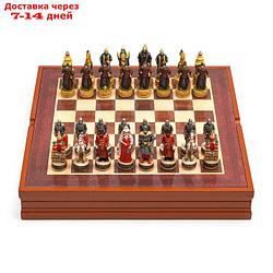 Шахматы сувенирные "Монгольское иго" (доска 36х36х6 см, h=8 см, h=6 см)