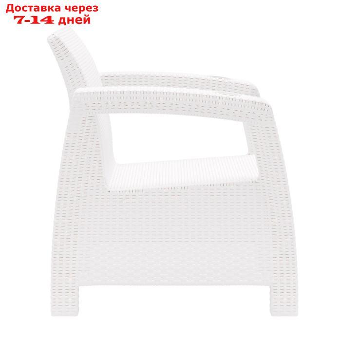 Кресло "Ротанг", 73 × 70 × 79 см, без подушки, цвет белый - фото 4 - id-p211458591