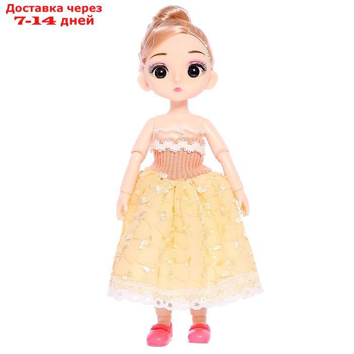 Кукла модная шарнирная "Лиза" в платье, МИКС - фото 3 - id-p211458598