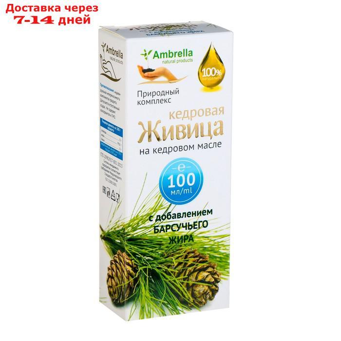 Кедровая живица на кедровом масле с барсучьим жиром, от простуды, 100 мл - фото 1 - id-p211456612
