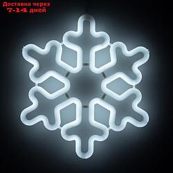 Фигура светодиодная "Снежинка" 30х30х2 см, фиксинг, 220 В, БЕЛЫЙ