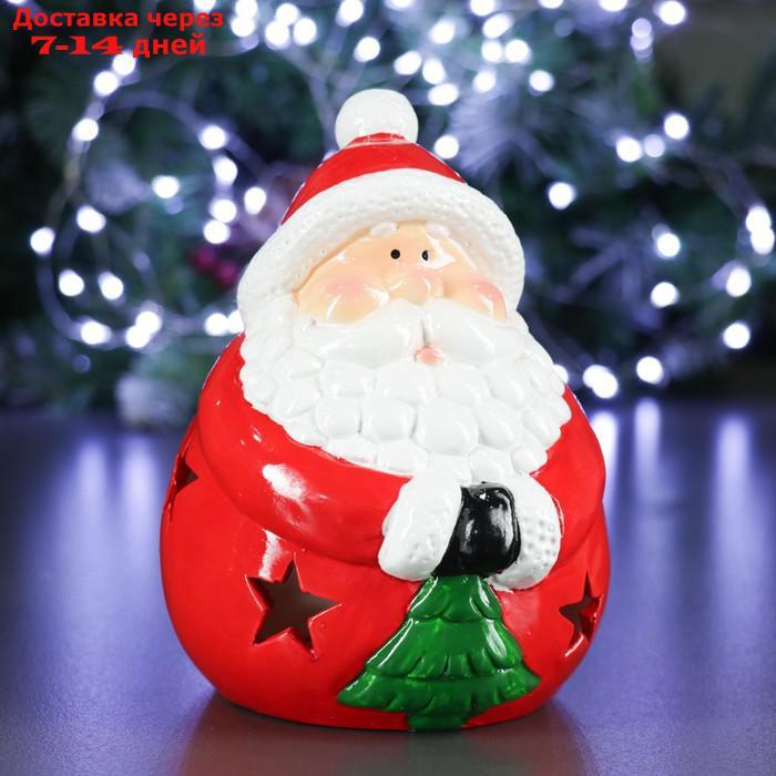 Фигура с подсветкой "Дед Мороз с елкой" 15х14х15.5см - фото 1 - id-p211457707