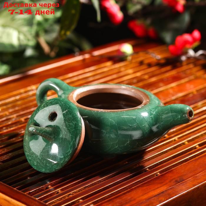 Набор для чайной церемонии "Лунный камень", 7 предметов: чайник 150 мл, чашки 50 мл, цвет зелёный - фото 5 - id-p211457812