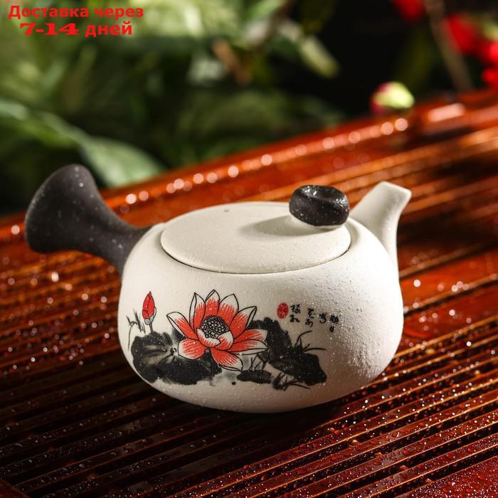 Набор для чайной церемонии "Нежный цветок", 7 предметов: чайник 180 мл, 6 чашек 70 мл - фото 5 - id-p211457862