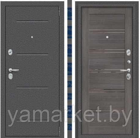 Дверь входная Porta R 104.П28 Антик Серебро/Grey Veralinga