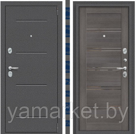 Дверь входная Porta R 104.П28 Антик Серебро/Grey Veralinga - фото 1 - id-p211488041