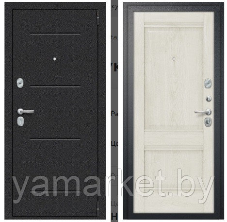 Дверь входная Porta R 104.К42 Букле черный/Nordic Oak - фото 1 - id-p211488070