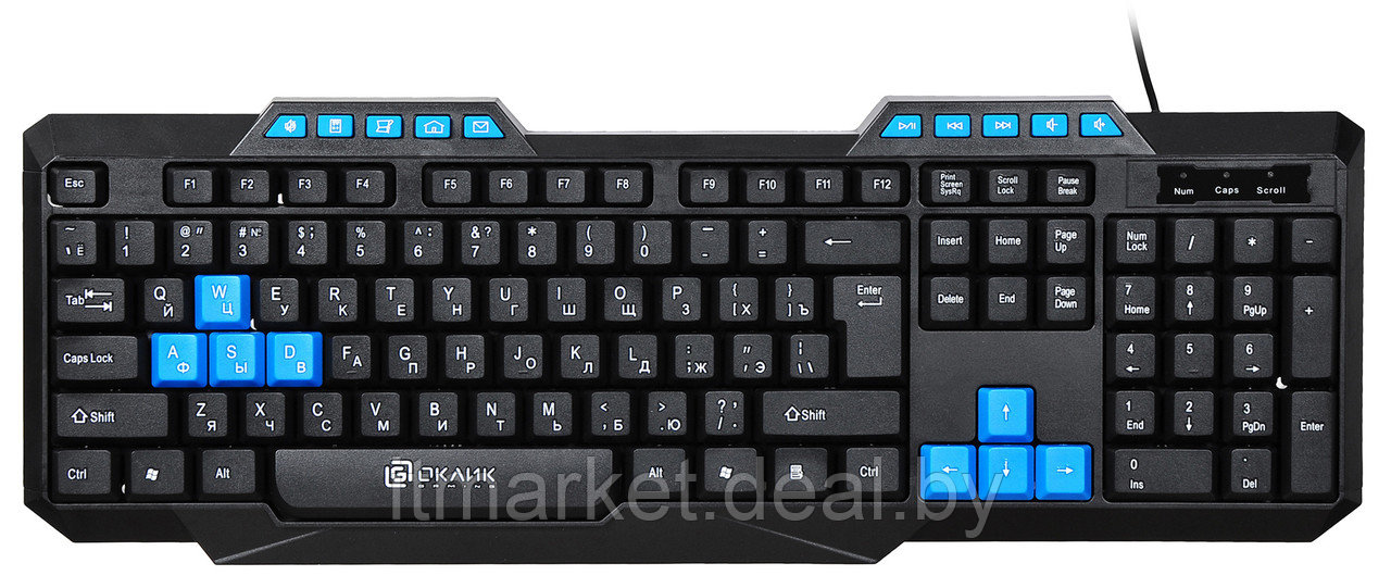Клавиатура Oklick 750G Frost War - фото 1 - id-p211488541