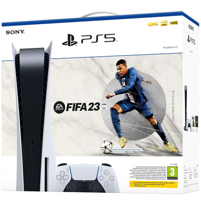 Игровая приставка Sony PlayStation 5 + FIFA 23 - фото 1 - id-p211474841
