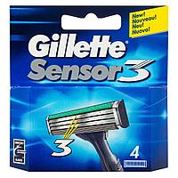 Gillette Sensor 3 4 шт. Мужские сменные кассеты / лезвия для бритья