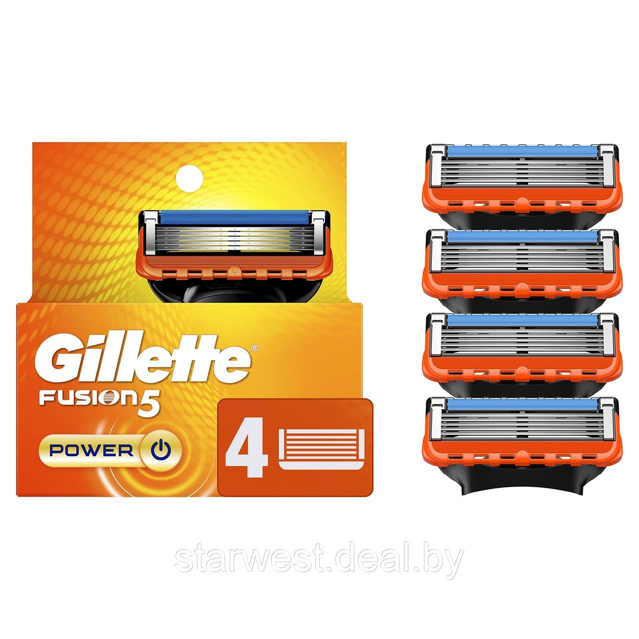 Gillette Fusion 5 Power 4 шт. Мужские сменные кассеты / лезвия для бритья - фото 2 - id-p211489416