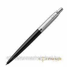 Ручка шариковая автоматическая "Parker Jotter Bond Street Black CT", 0.7 мм, черный, серебристый, стерж. синий