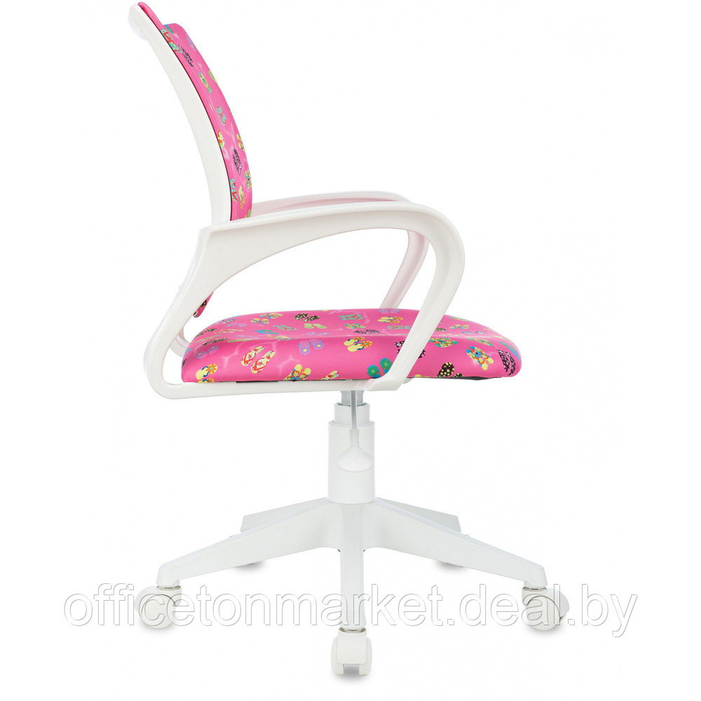 Кресло детское Бюрократ BUROKIDS 1W, ткань, пластик, розовые сланцы - фото 3 - id-p211489986
