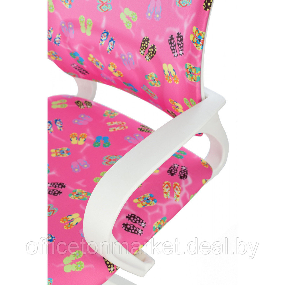 Кресло детское Бюрократ BUROKIDS 1W, ткань, пластик, розовые сланцы - фото 5 - id-p211489986