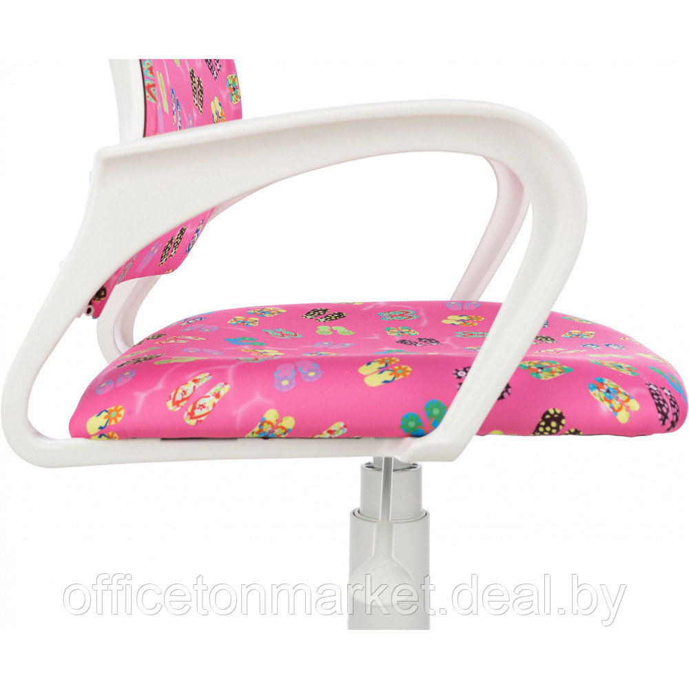 Кресло детское Бюрократ BUROKIDS 1W, ткань, пластик, розовые сланцы - фото 7 - id-p211489986