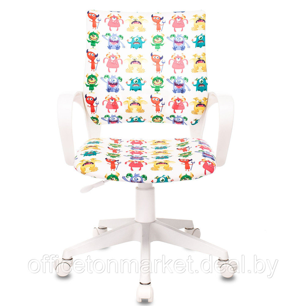 Кресло детское Бюрократ BUROKIDS 1W, ткань, пластик, монстры - фото 2 - id-p211489987
