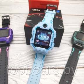 Часы детские Smart Watch Kids Baby Watch Q88 / Умные часы для детей Голубой корпус - голубой ремешок - фото 1 - id-p179744568