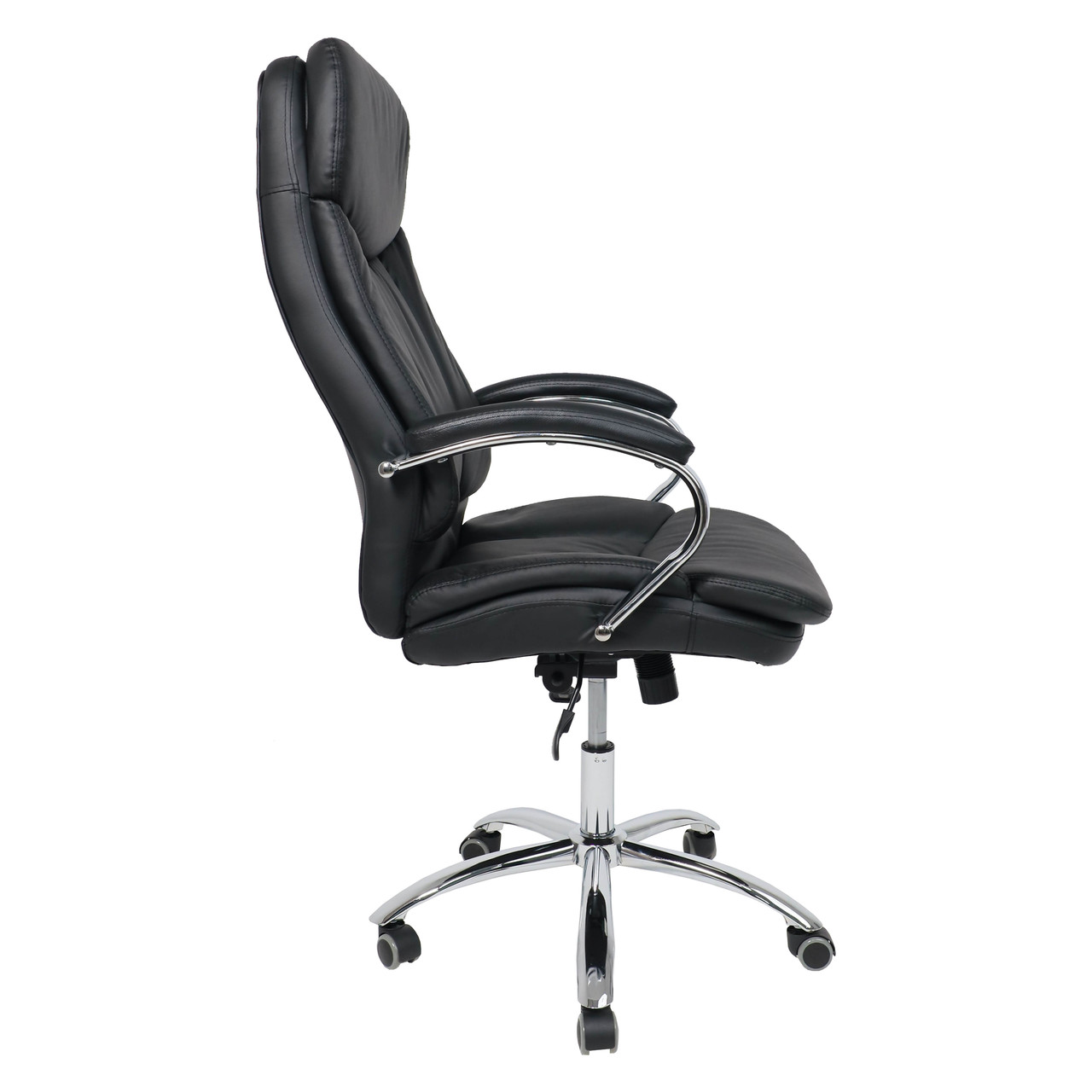 Кресло поворотное LEONARDO, натуральная кожа, чёрный - фото 3 - id-p211491312