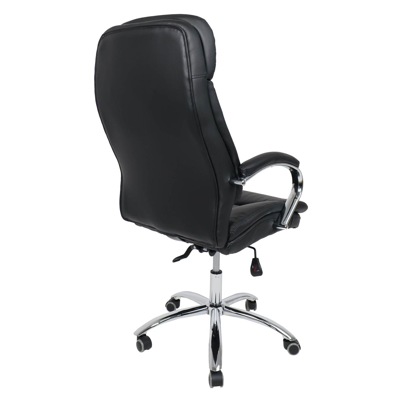 Кресло поворотное LEONARDO, натуральная кожа, чёрный - фото 4 - id-p211491312