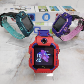 Часы детские Smart Watch Kids Baby Watch Q88 / Умные часы для детей Красный корпус - синий ремешок - фото 1 - id-p119934319