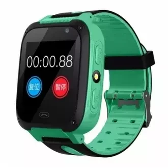 Детские умные часы SMART BABY S4 с функцией телефона (зелёный с чёрным) - фото 1 - id-p211490565