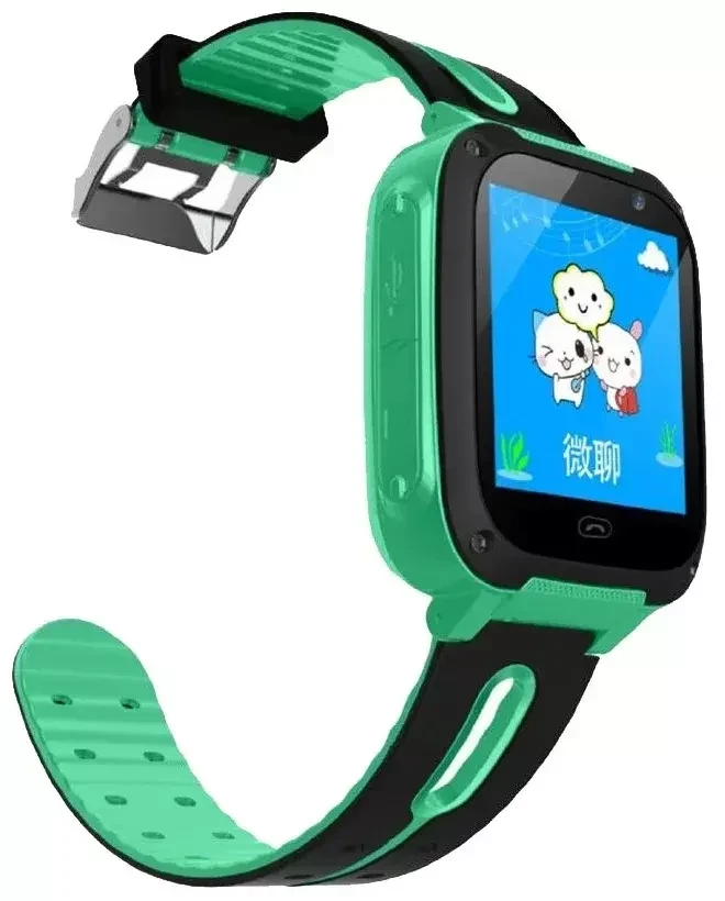 Детские умные часы SMART BABY S4 с функцией телефона (зелёный с чёрным) - фото 3 - id-p211490565